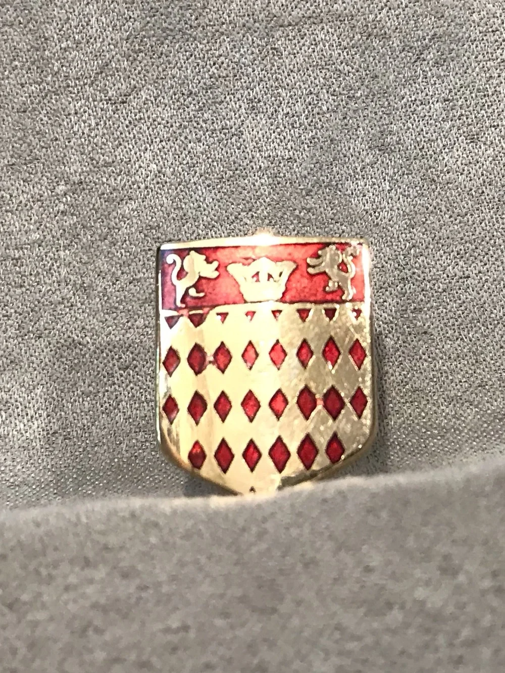 Red and Gold Heraldic Shield Cuff Links